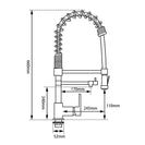 Spring Chrome Double Spout Kitchen Sink Mixer Tap