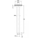 Square Gun Metal Grey Ceiling Shower Arm 400mm