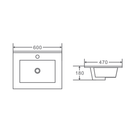 BIANCA 600mm PVC Wall-Hung Vanity