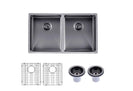 770x450x215mm 1.2mm Handmade Double Bowls Kitchen Sink