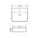 Vento 50M Wall-Hung Rectangular Basin