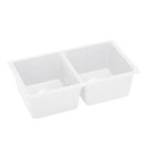 838*476*241mm White Kitchen Sink Granite Stone Under Mount Double Bowls