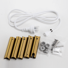 Round Brushed Brass Heated Towel Rack 6 Bars