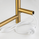 Round Brushed Brass Heated Towel Rack 6 Bars