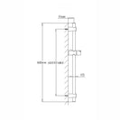 Matte Black Round Shower Rail - Adjustable Slide Bar