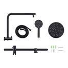 Matte Black Right Angle Twin shower Systems Single Hose