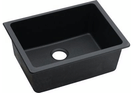 635*470*241mm Black Granite Quartz Stone Undermount Kitchen Sink Single Bowl
