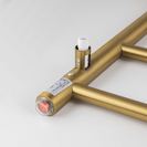 Round Brushed Brass Heated Towel Rack 6 Bars